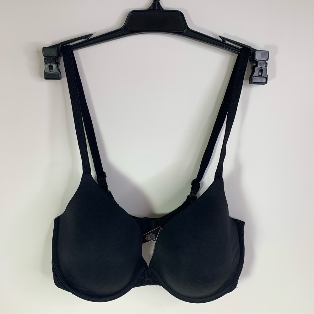 Victoria’s Secret T-shirt Lightly Lined Demi Bra 32DD Black